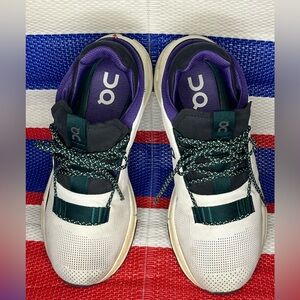 ✨🥳 ON Cloudnova - ON Running - White Violet Green Sneakers Women’s Size 8.5